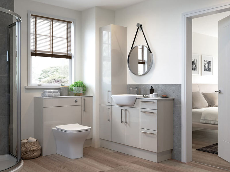 Double-shutter bathroom cabinet design